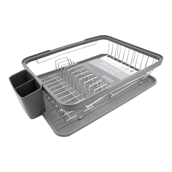 Anika Stainless Steel Dish Drainer Grey