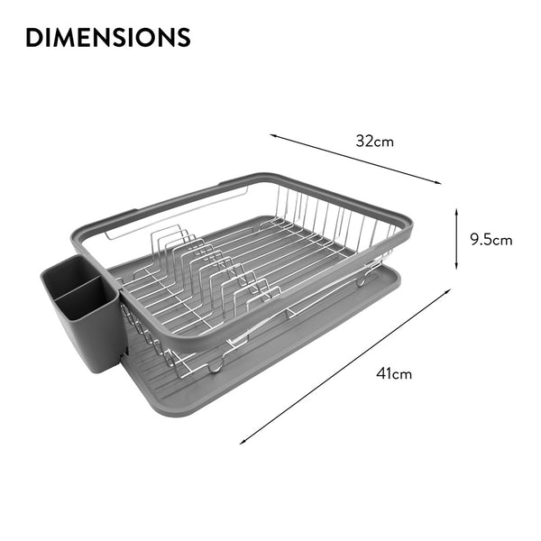 Anika Stainless Steel Dish Drainer Grey