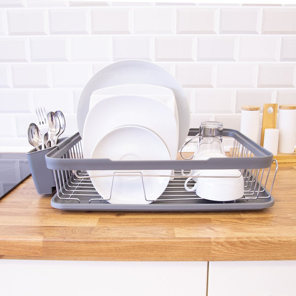 Anika Stainless Steel Dish Drainer Grey
