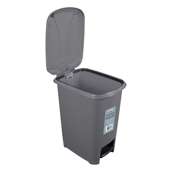Anika Charcoal Pedal Bin | 40L