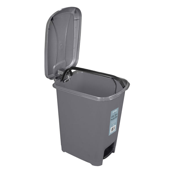 Anika Charcoal Pedal Bin | 40L