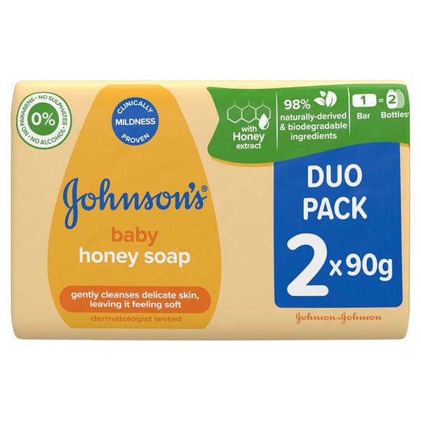 Johnson & Johnson Baby Soap Honey | Pack of 2, 180g