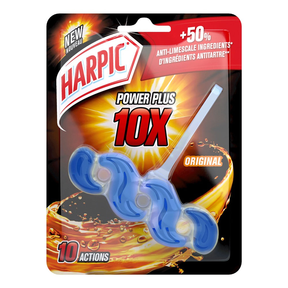 Harpic Power Plus 10X Rim Block Toilet Cleaner | 35 g, Original
