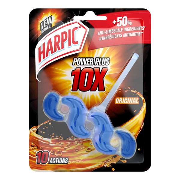 Harpic Power Plus 10X Rim Block Toilet Cleaner | 35 g, Original