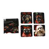 Christmas Dog Coasters | Pack of 4
