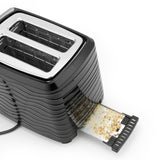 Progress Wave Texture 2 Slice Toaster | Black, Variable Browning, High-Lift