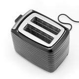 Progress Wave Texture 2 Slice Toaster | Black, Variable Browning, High-Lift