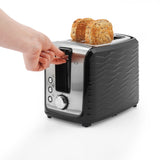Progress Wave Texture 2 Slice Toaster | Black, Variable Browning, High-Lift