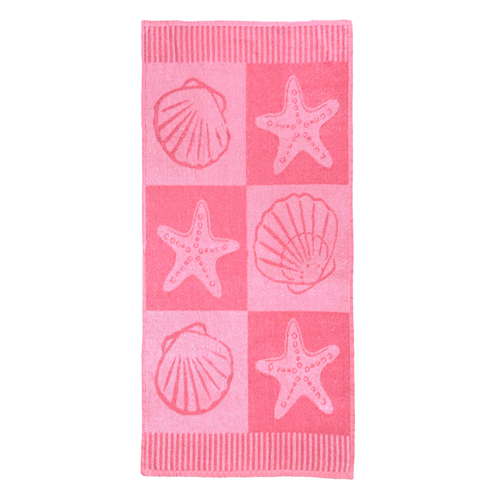 Country Club Jacquard Design Beach Towel | Pink, 60 x 125cm