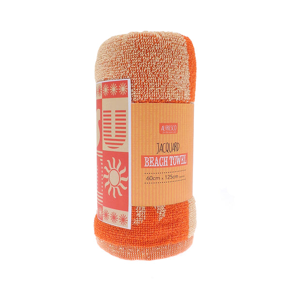 Country Club Jacquard Design Beach Towel | Pink, 60 x 125cm