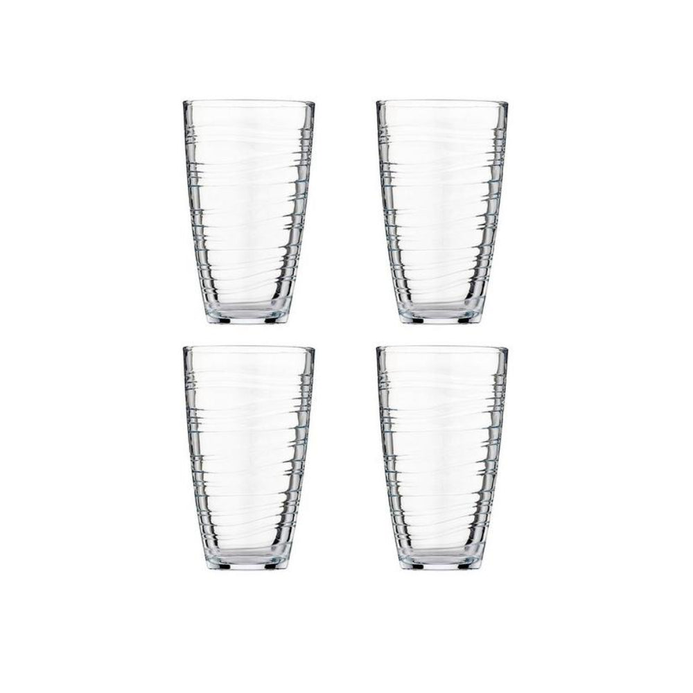 Ravenhead Essentials Swirl Highball Glass Tumblers | 48cl, Pack of 4