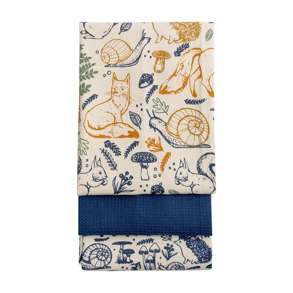 Woodland Set Of 3 Tea Towels - Price & Kensington - Set of 3