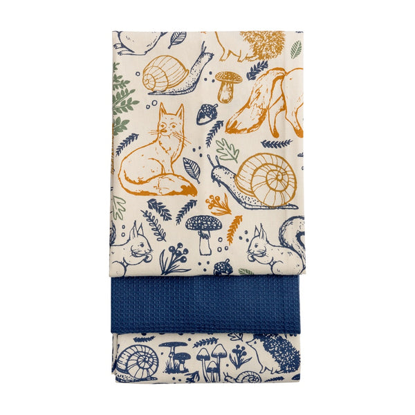 Woodland Set Of 3 Tea Towels - Price & Kensington - Set of 3