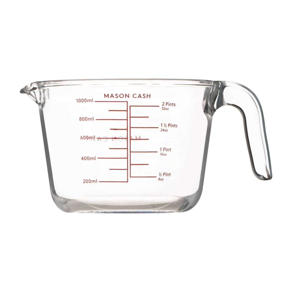 Mason Cash Classic Collection Clear Measuring Jug | 1L, Red Markings