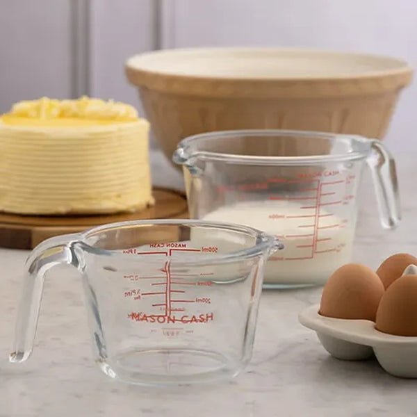 Mason Cash Classic Collection Clear Measuring Jug | 1L, Red Markings