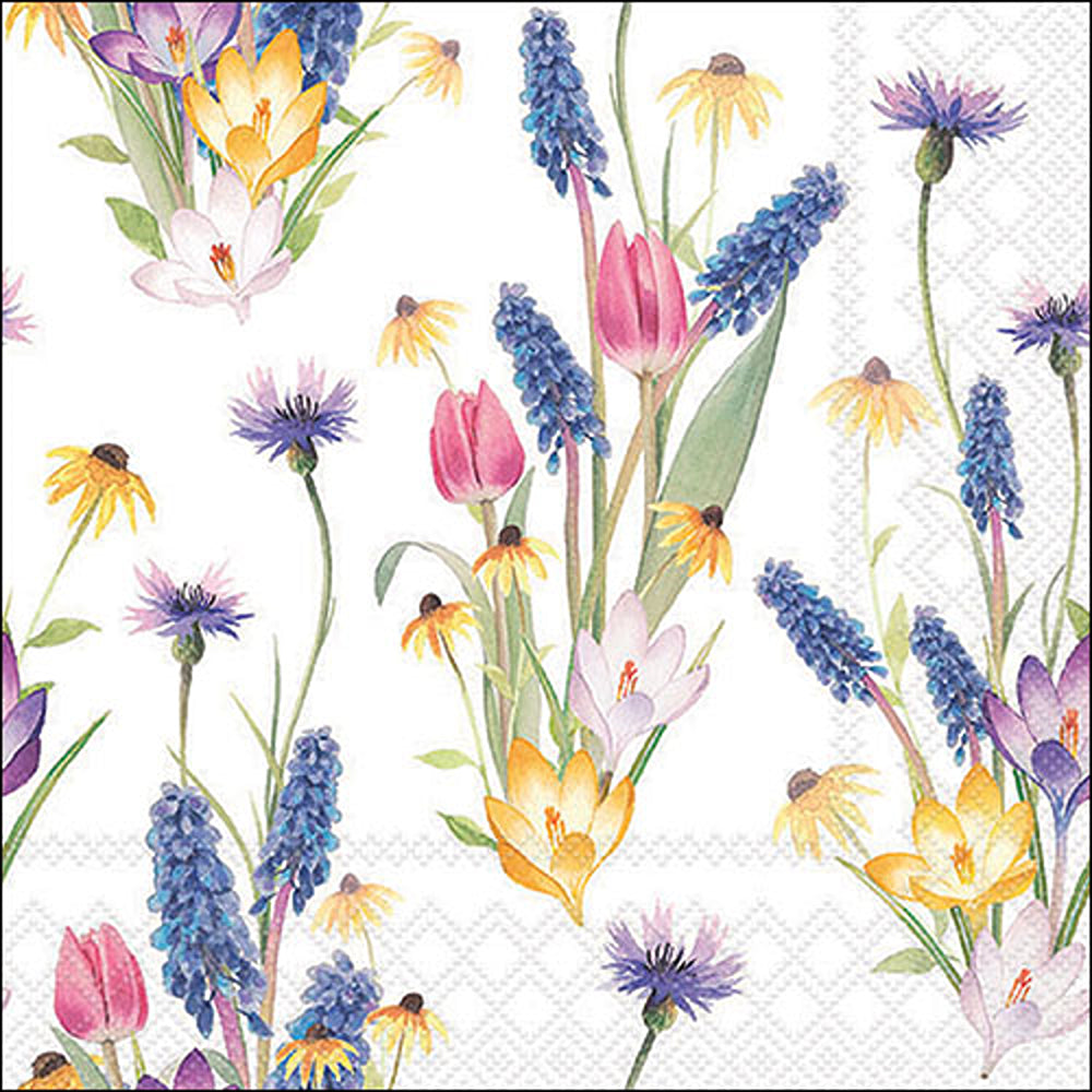 Ambiente Hello Spring Floral Napkins | Watercolour Meadow Design