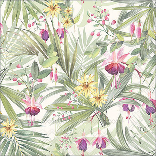 Ambiente Exotic Leaves Napkins - Tropical Botanical - 20 Pack