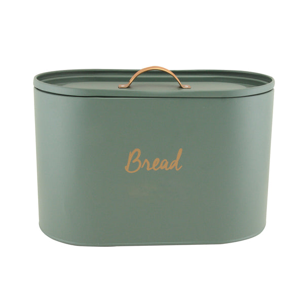 Apollo Ivy Green Bread Bin | Matte Finish, Fitted Lid, Top Handle