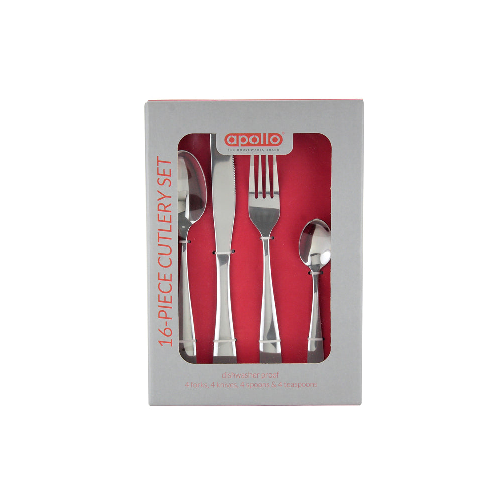 Apollo Amalfi 16 Piece Cutlery Set | High-Gloss Mirrored Finish