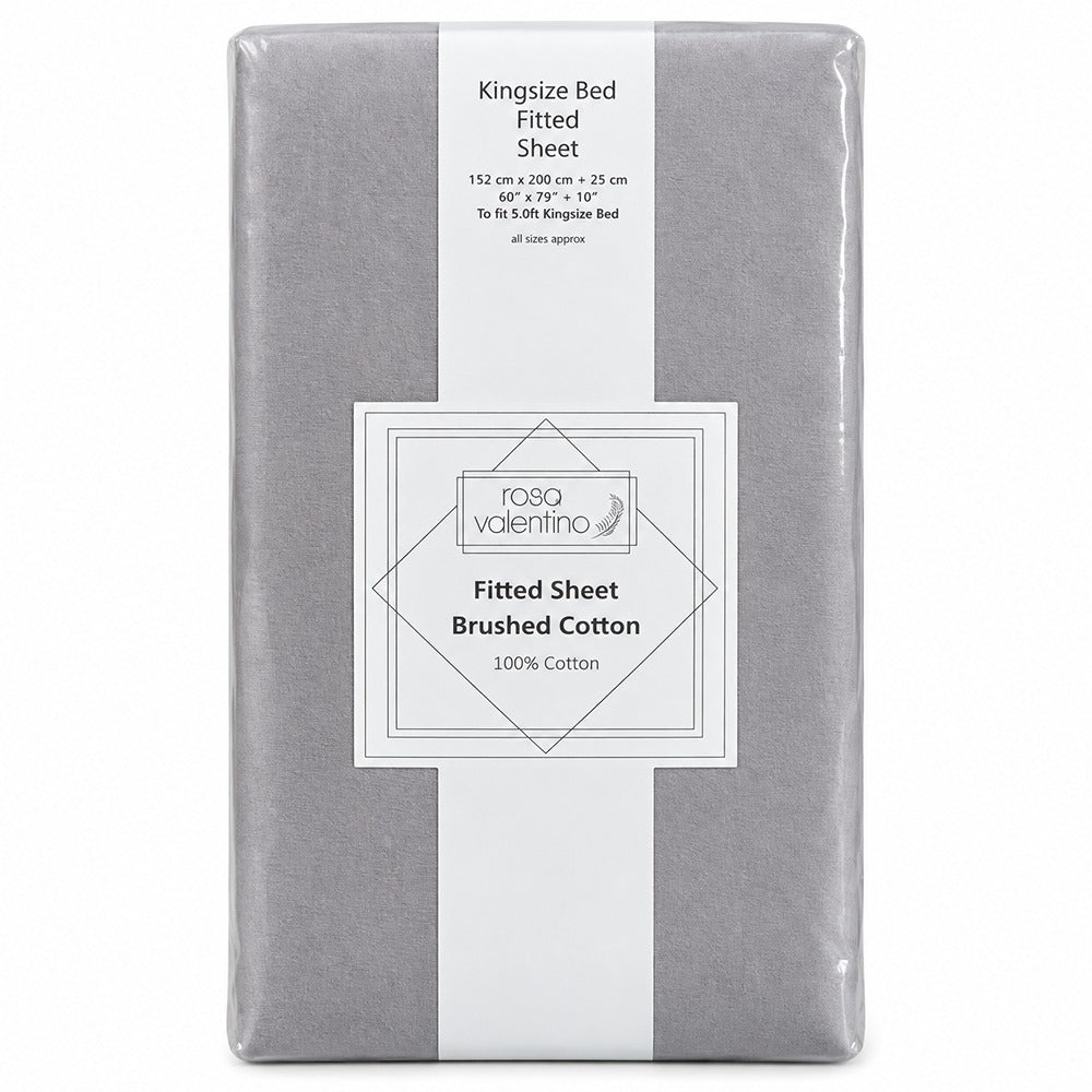 Brushed Cotton Fitted Sheet - King Size