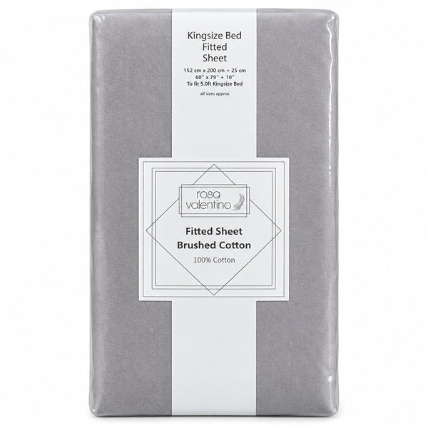 Brushed Cotton Fitted Sheet - King Size