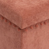 Atmosphera Foldable Storage Pouf | Terracotta, Hidden Compartment