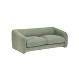 Atmosphera Cedar Green 3-Seater Fixed Sofa | Rounded, Deep Padded