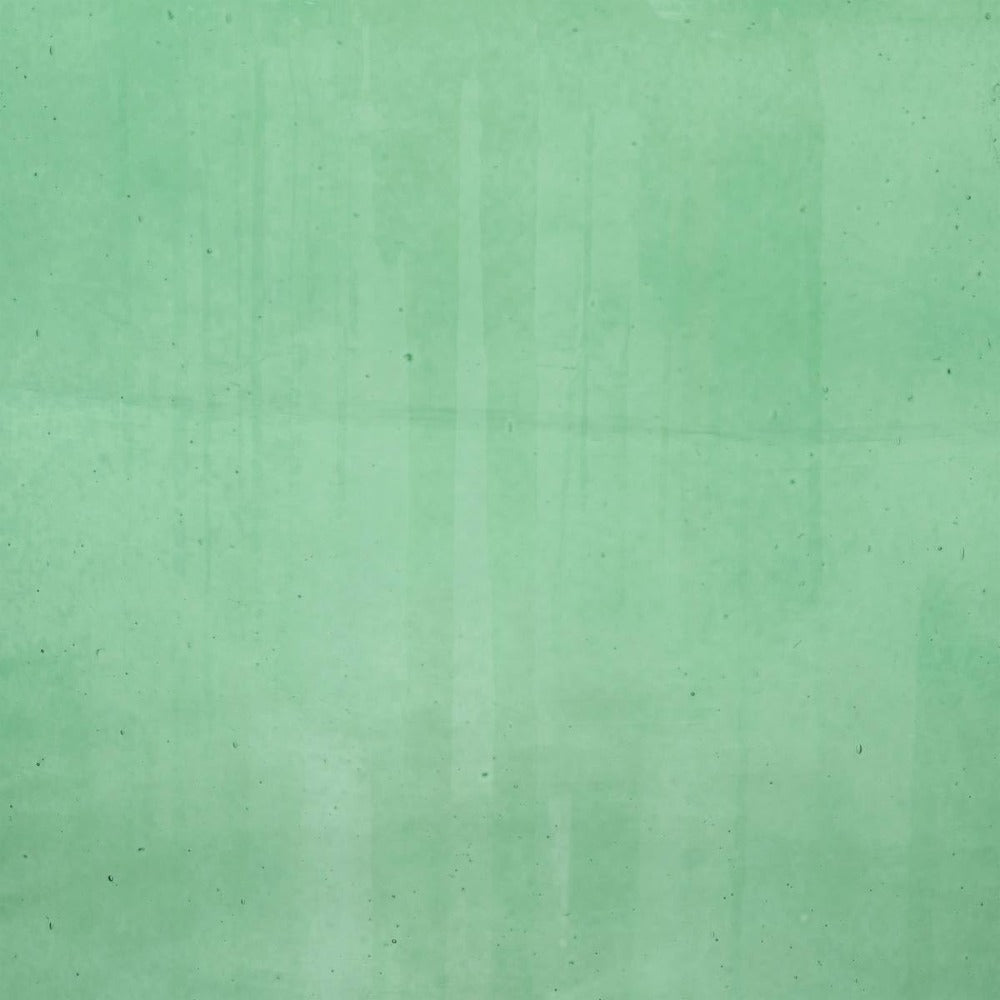 Atmosphera Green Tinted Glass Vase | 28cm, Wide Mouth, Apothecary Style