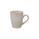 Secret de Gourmet Cream Ribbed Stoneware Mug | 380ml, Speckled Glaze