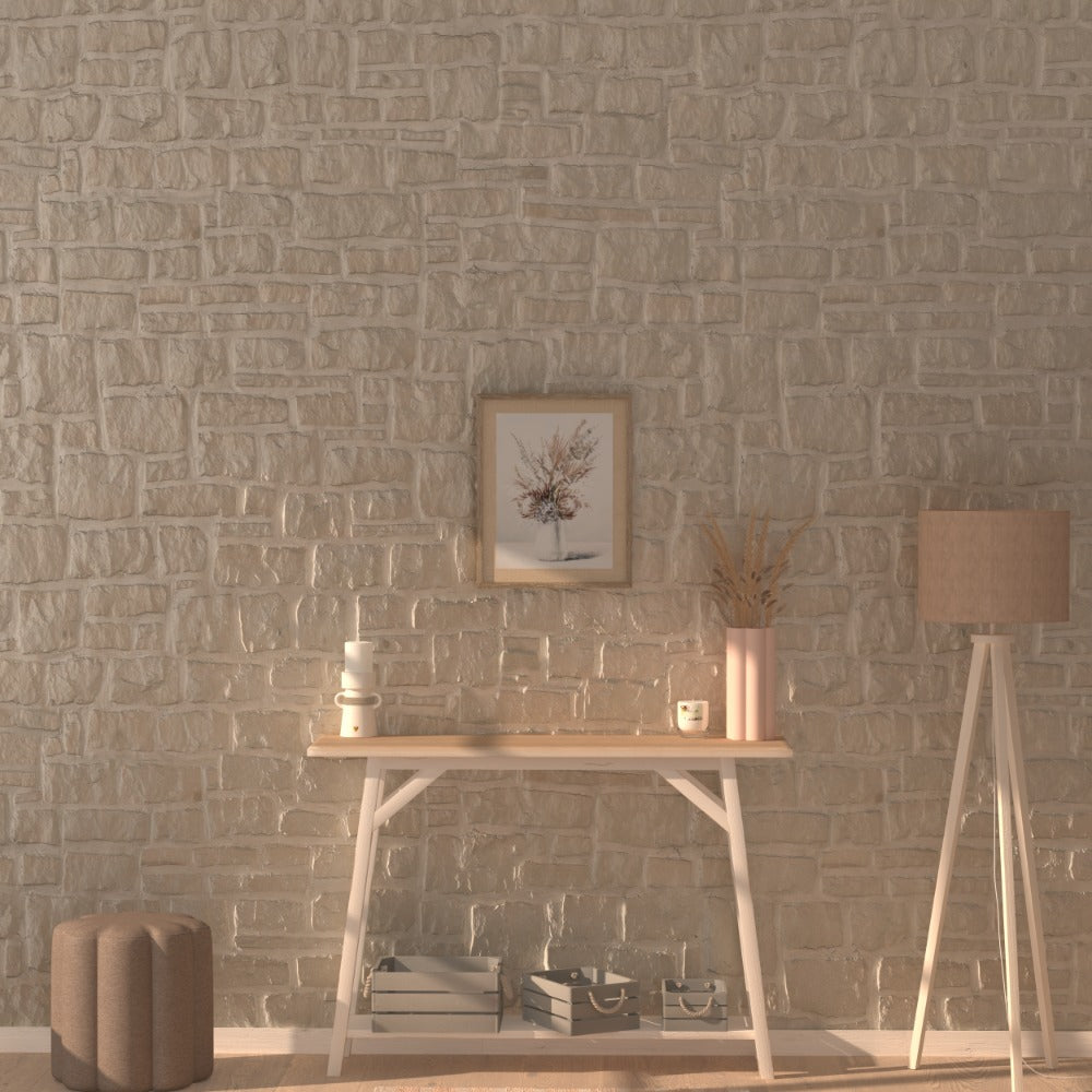 Atmosphera Tiana Beige Botanical Framed Canvas Wall Art | 40 x 50cm