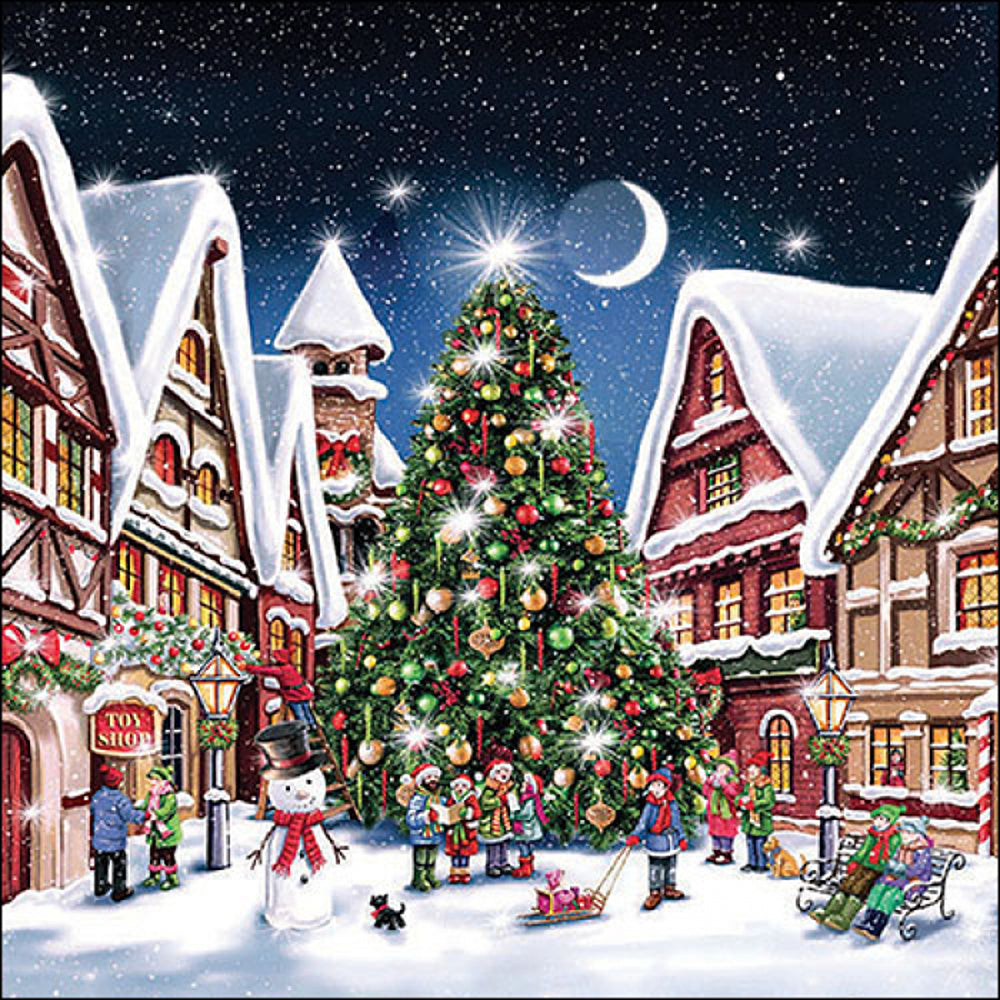 Ambiente Christmas Market Paper Napkins | Pack of 20, Christmas Village