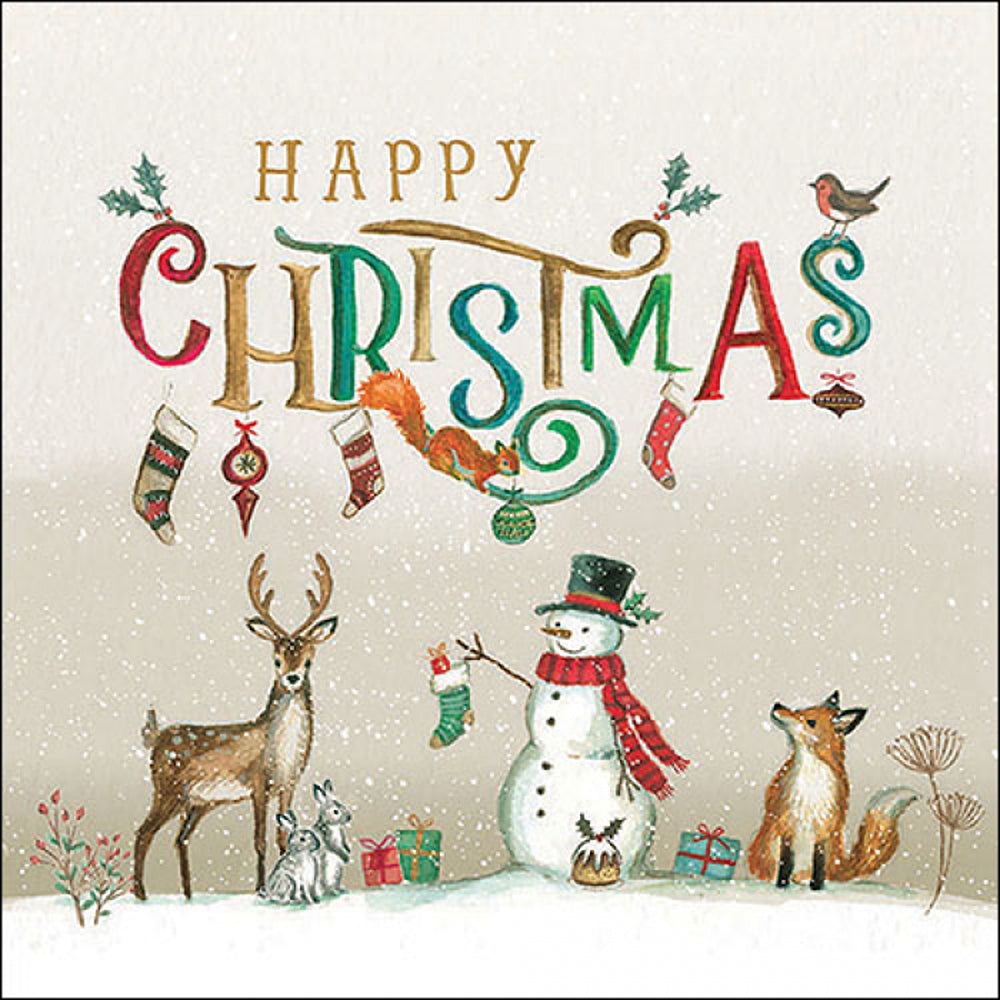 Ambiente Happy Christmas Woodland Christmas Paper Napkins | Pack of 20