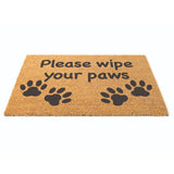 Paws Coir Entrance Door Mat | Paw Print Design, Rectangular, 40 x 60cm