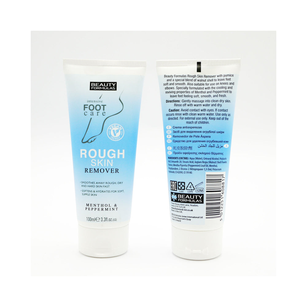 Beauty Formulas Rough Skin Remover Foot Scrub | Pumice & Walnut Shell, 100 ml