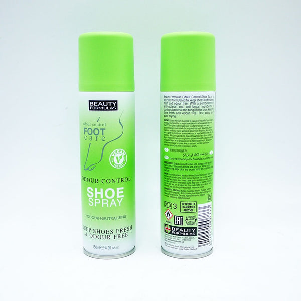 Beauty Formulas Odour Shoe Spray | Antibacterial Formula, 150ml
