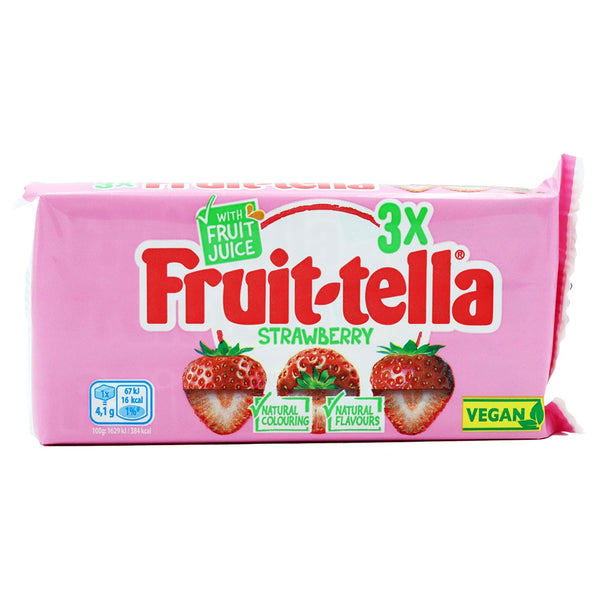 Fruittella Strawberry Chewy Sweets | Pack of 3, 123g