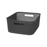 5FIVE Grey Woven-Effect Storage Basket | 11L, Ventilated, Handles