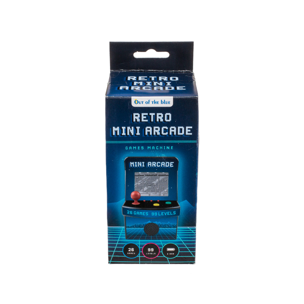 Out Of The Blue Mini Retro Arcade Machine | 26 Built-In Games, Battery Operated
