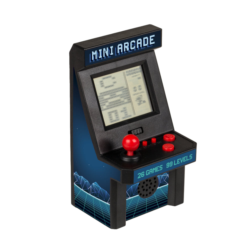 Out Of The Blue Mini Retro Arcade Machine | 26 Built-In Games, Battery Operated
