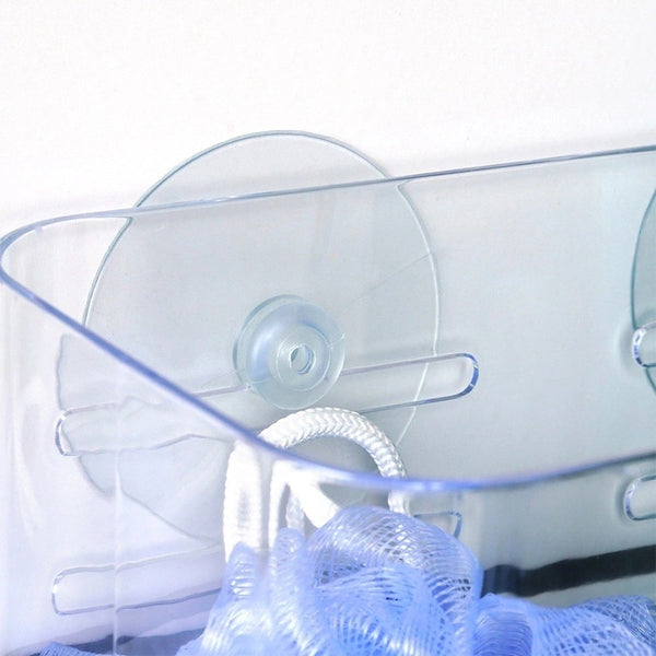 Transparent Suction Bathroom Wall Rack Organiser | 12 x 11 x 19cm