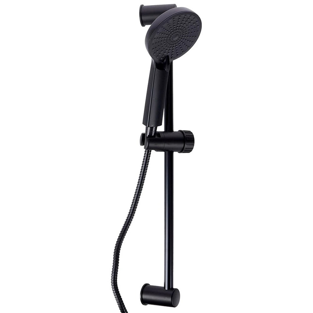 Matt Black Handheld Shower Set | Adjustable Rail, Flexible Hose