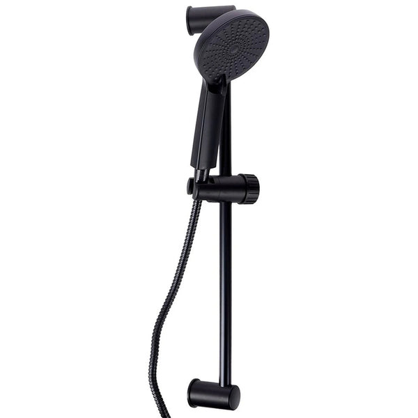Matt Black Handheld Shower Set | Adjustable Rail, Flexible Hose