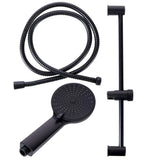 Matt Black Handheld Shower Set | Adjustable Rail, Flexible Hose