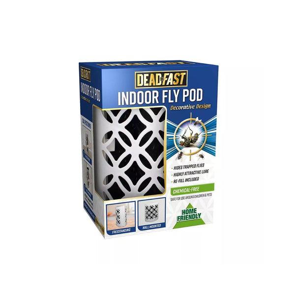 Deadfast Indoor Decorative Fly Trap Pod | Chemical-Free, Refill Included