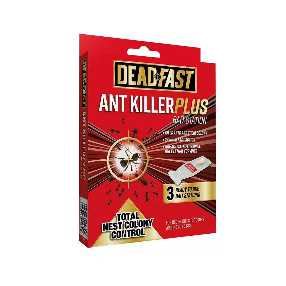 Deadfast Ant Killer Bait Station | Pack of 3, 4g Each, 12g Total