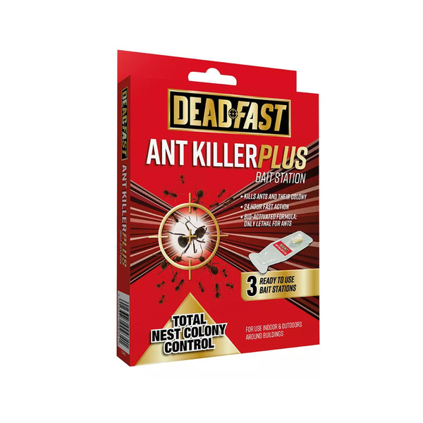 Deadfast Ant Killer Bait Station | Pack of 3, 4g Each, 12g Total