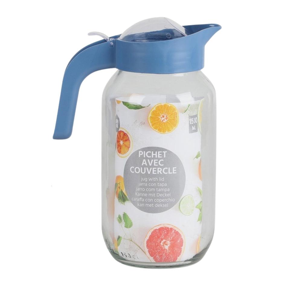 Urban Living High-Quality Glass Jug with Lid | 1.5L