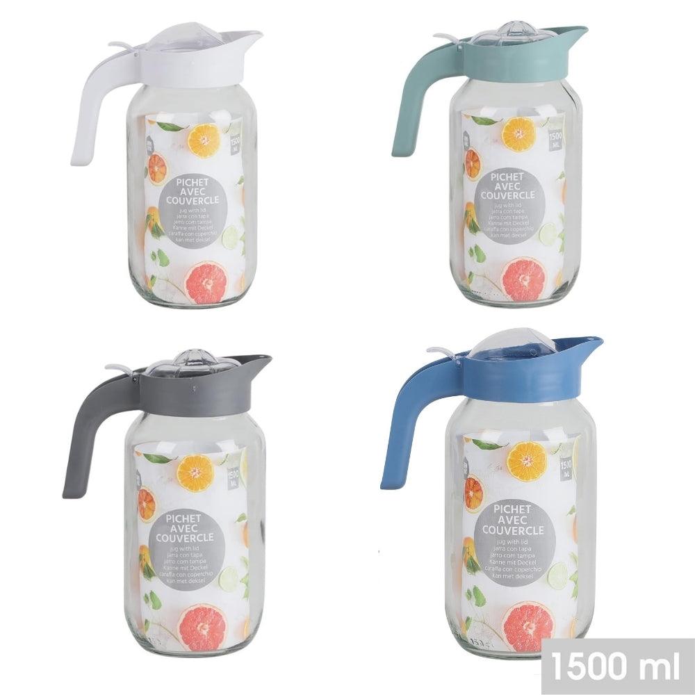 Urban Living High-Quality Glass Jug with Lid | 1.5L