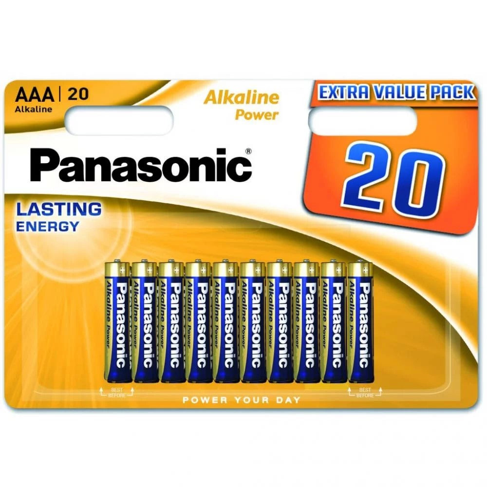 Panasonic Alkaline Power AAA Batteries | Pack of 20