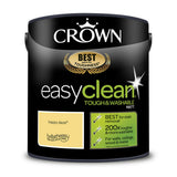 Crown Paint Easyclean Happy Daze Matt Emulsion Paint | 2.5L, Soft Yellow